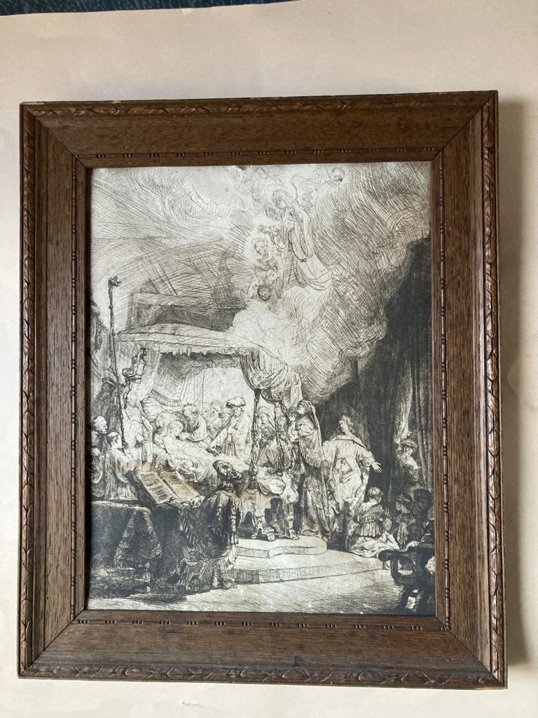 Rembrandt, oude heliogravure, Antiek en Kunst, Ophalen of Verzenden, Mythologie, Ets