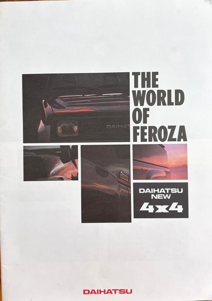 DAIHATSU  4x4 Feroza  1989 16 pag. tekst Eng. 26 / 36 cm., Ophalen of Verzenden, Zo goed als nieuw