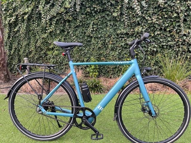 Tenways Urban design ebike CGO 600 maat L, kleur blauw, Zo goed als nieuw, 50 km per accu of meer, 55 tot 59 cm, Ophalen
