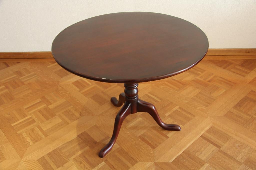 ronde tafel(inklapbaar)acajou hout fa Flamant, Ophalen, Gebruikt, Klassiek, Rond