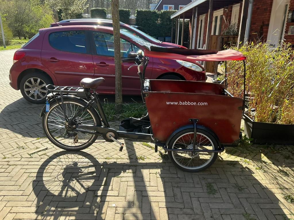 Babboe Big elektrische bakfiets, Fietsen en Brommers, Fietsen | Bakfietsen, Ophalen of Verzenden, Gebruikt, 2 kinderen, Huif