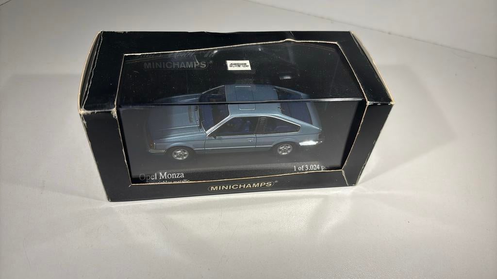 Opel monza bleu minichamps 1.43, Auto, Ophalen of Verzenden, MiniChamps, A