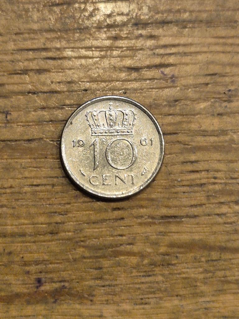 Nederland - 10 Cent 1961, Verzenden, Koningin Juliana, 10 cent, Losse munt