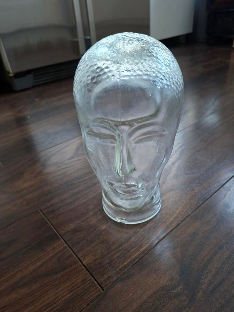 Retro Glazen hoofd, Ophalen of Verzenden, Huis en Inrichting