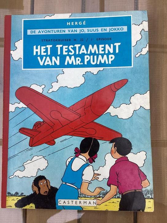 Jo, Suus en Jokko - Het Testament van Mr. Pump (1951), Boeken, Stripboeken, Eén stripboek, Ophalen of Verzenden, Zo goed als nieuw