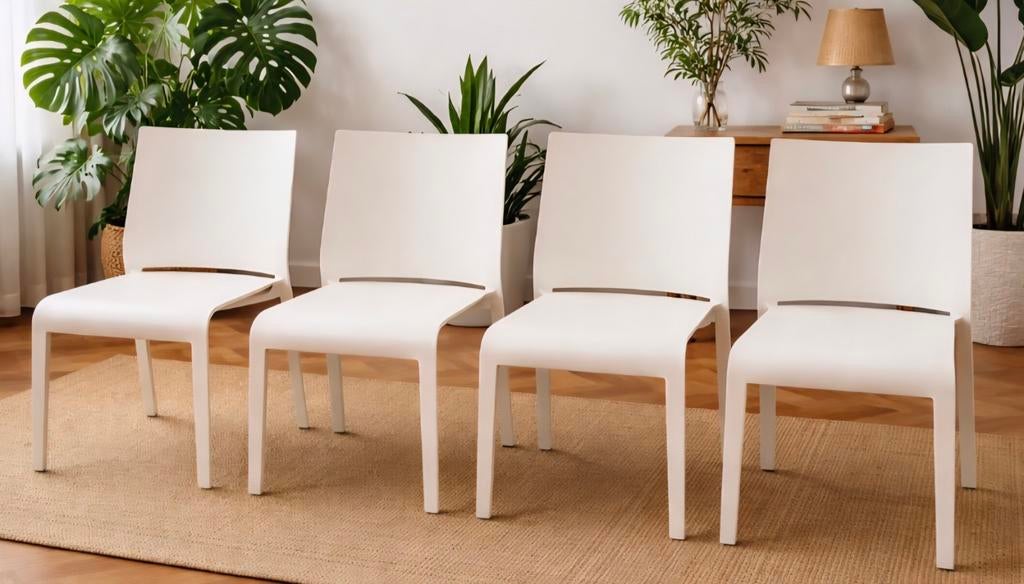 4 Riga 545 Desalto Chairs Pocci e Dondoli eetkamerstoelen, Ophalen, Kunststof, Gebruikt, Vier