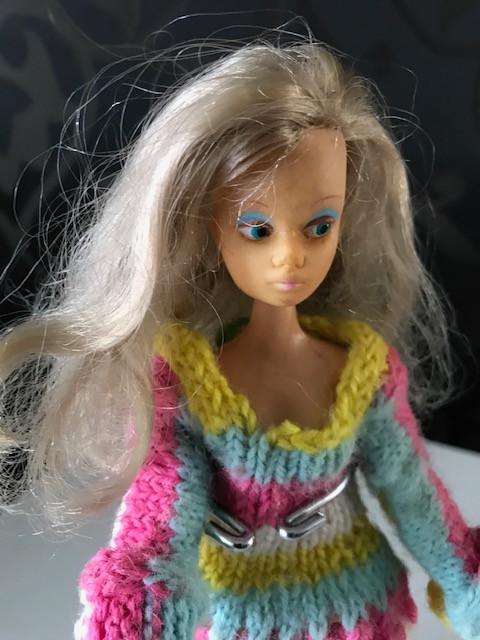 Vintage klein Barbie popje., Verzamelen, Poppen, Ophalen of Verzenden, Gebruikt, Pop