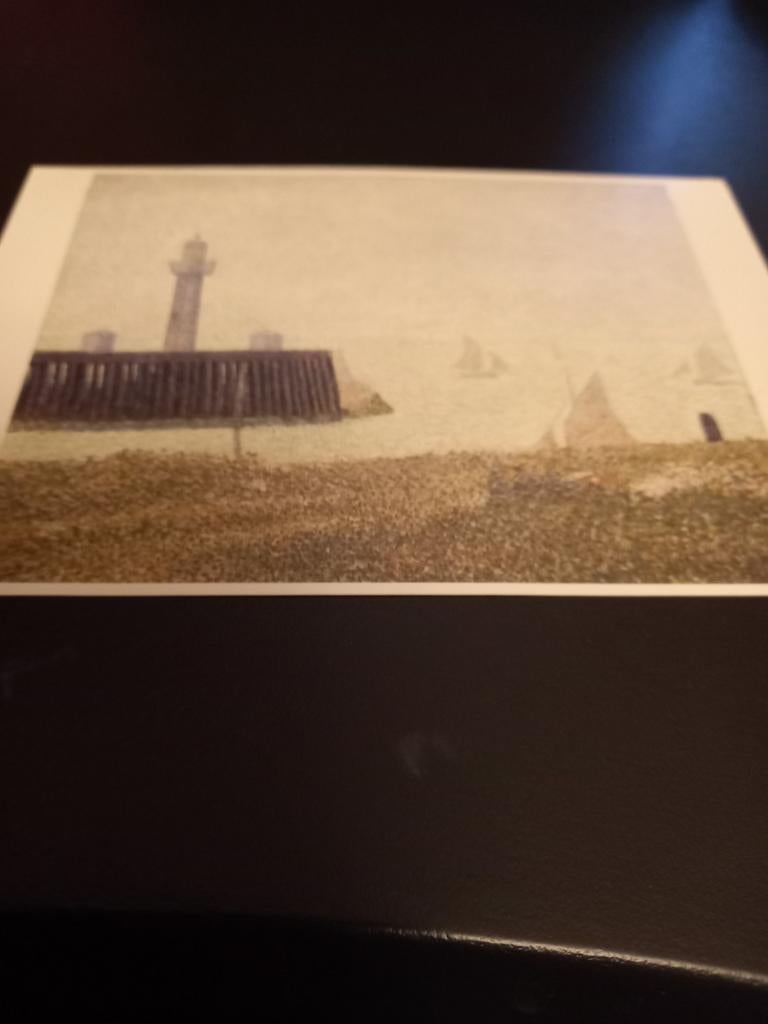 Kunstkaart G. SEURAT.Havenhoofd  Honfleur., Verzenden, Gelopen, Sterren en Beroemdheden