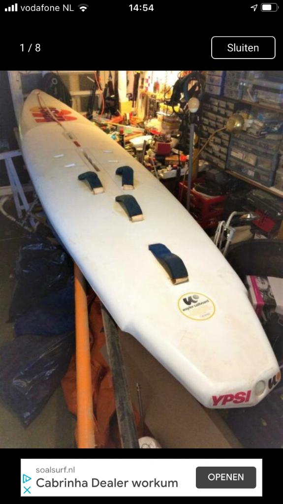 Old School Wayler Surfplank, Ophalen, 300 cm of meer, Met vin(nen), Plank