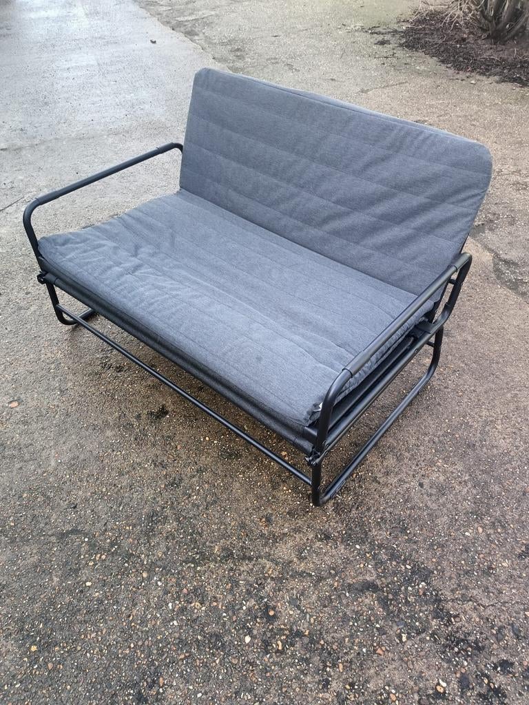 Ikea slaapbankje - Compact en praktisch, Ophalen, Gebruikt, Tweepersoons, Grijs