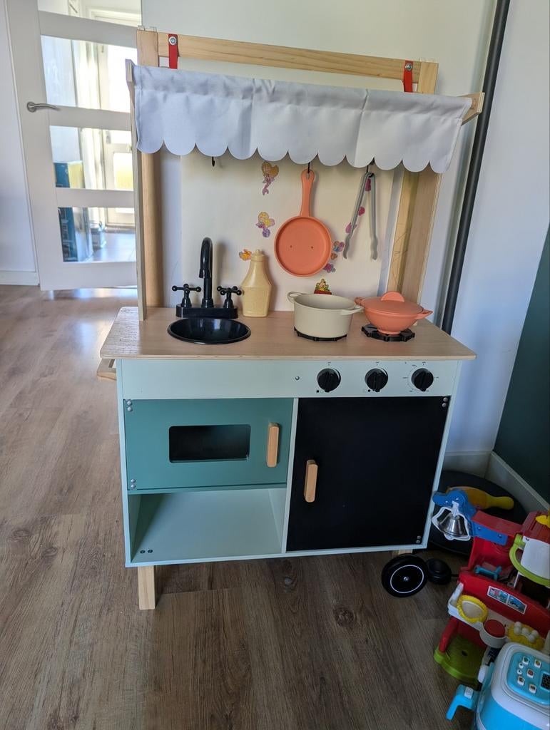 Hema speelgoedkeuken met accessoires, Ophalen, Zo goed als nieuw, Hout, Speelkeuken