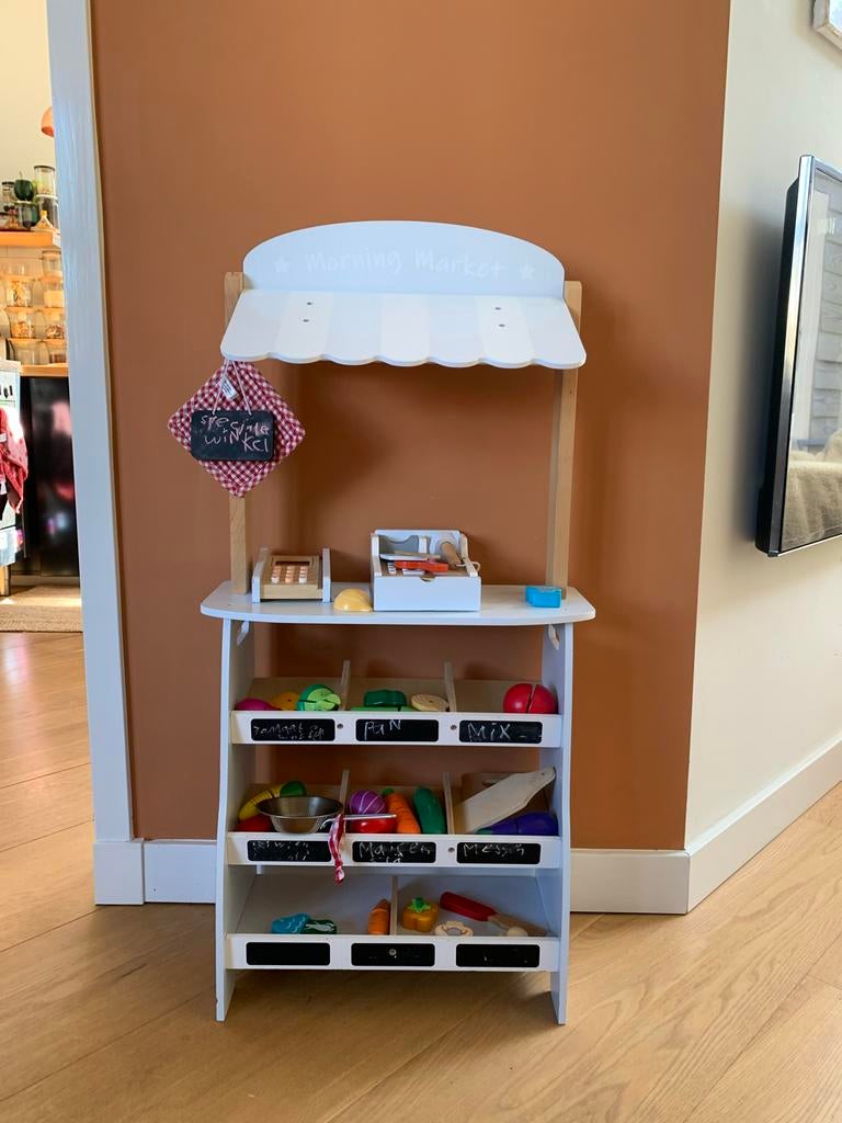 Houten Speelwinkeltje met Accessoires, Ophalen, Zo goed als nieuw, Hout, Speelkeuken