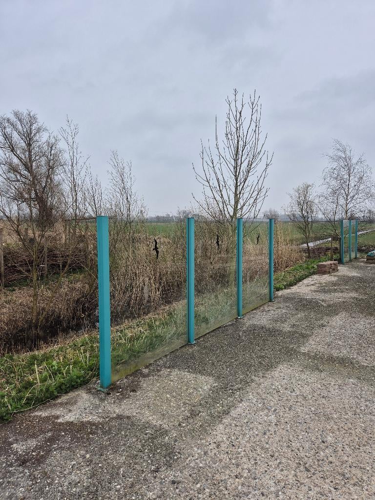 Glaswand Schutting Terras Rookhok, Ophalen, 6 meter of meer, Glas, 1 tot 2 meter