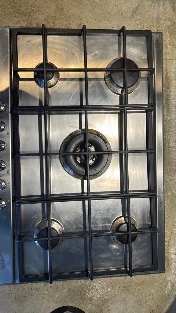 Smeg gaskookplaat 70 cm (nis vanaf 51) werkt goed, Witgoed en Apparatuur, Kookplaten, Ophalen, Gebruikt, Inbouw, Gas