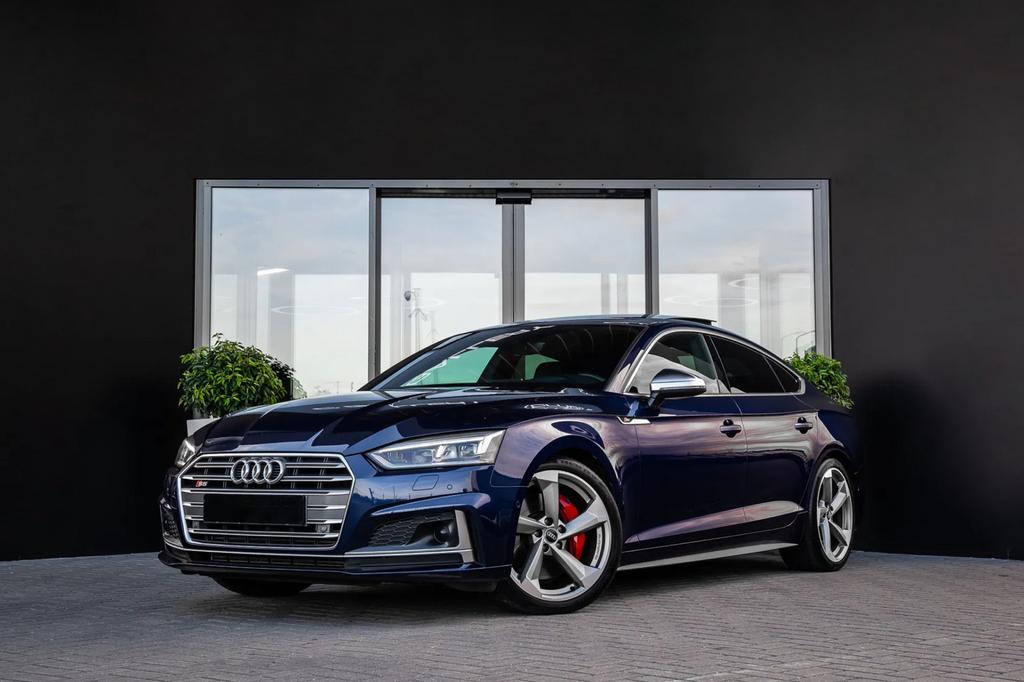 Audi A5 S5 3.0 Tfsi Quattro 354pk FULL OPTIONS, Auto's, Zwart, 2995 cc, Blauw, Leder
