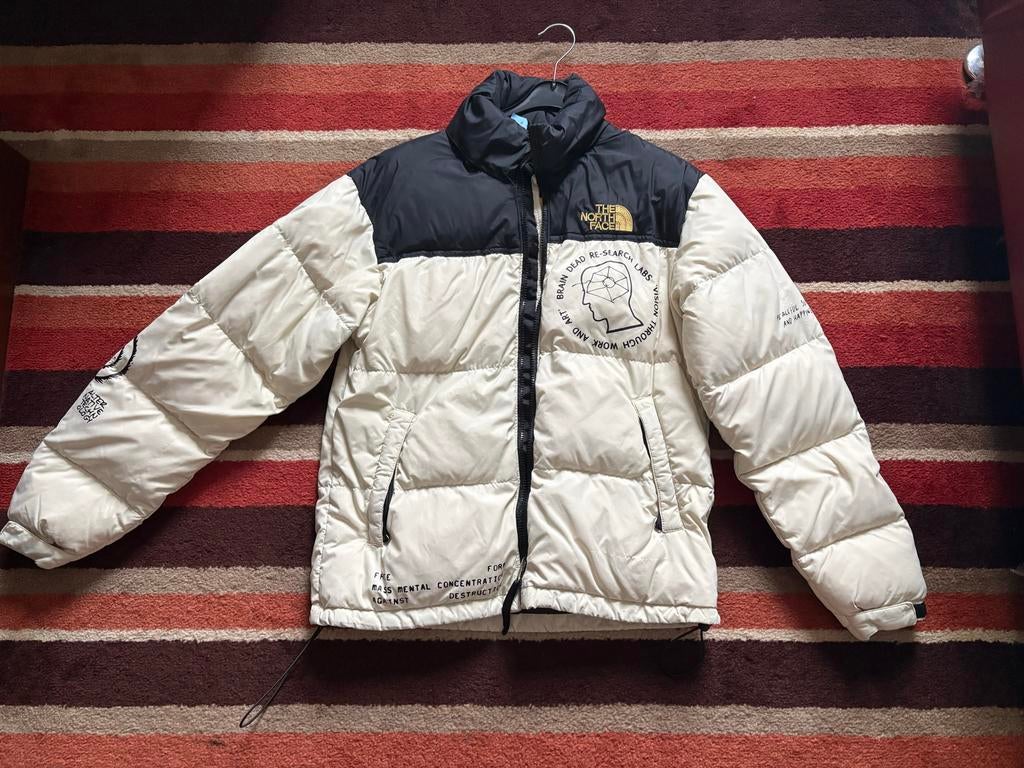 The North Face x Brain Dead Nuptse Jas Maat S, Ophalen of Verzenden, Zo goed als nieuw, Maat 46 (S) of kleiner, Beige