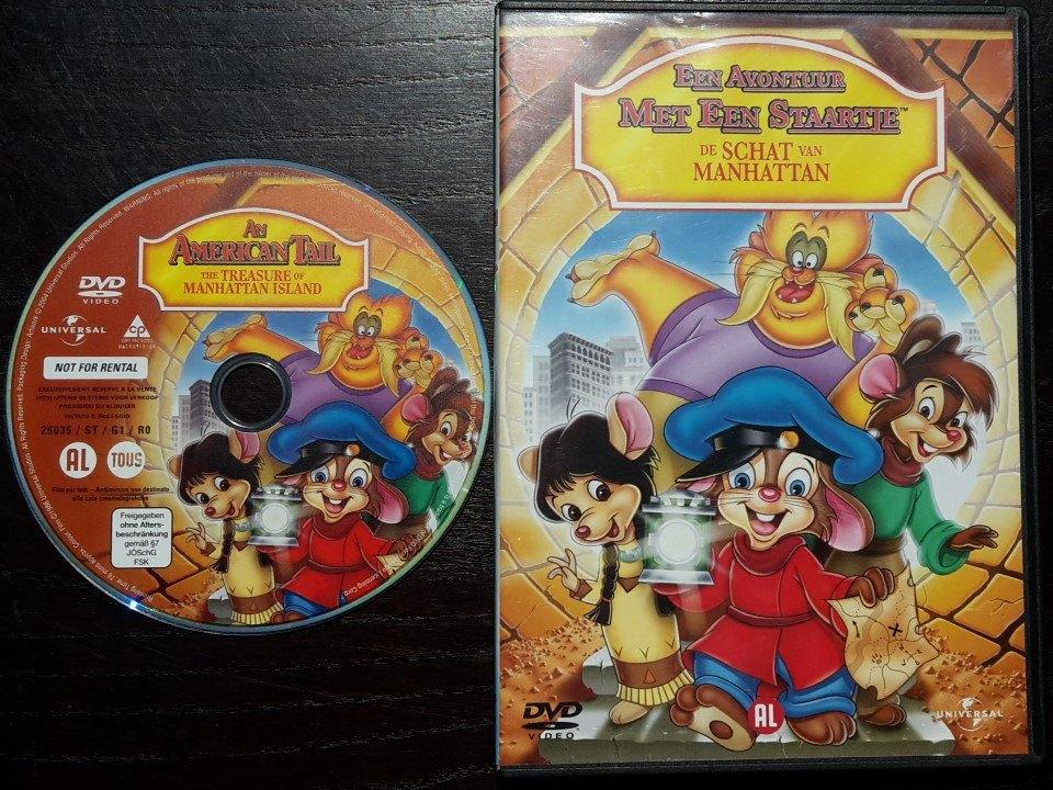 DVD - Fievel - Een Avontuur met een Staartje - Animatie Film, Avontuur, Alle leeftijden, Ophalen of Verzenden, Zo goed als nieuw
