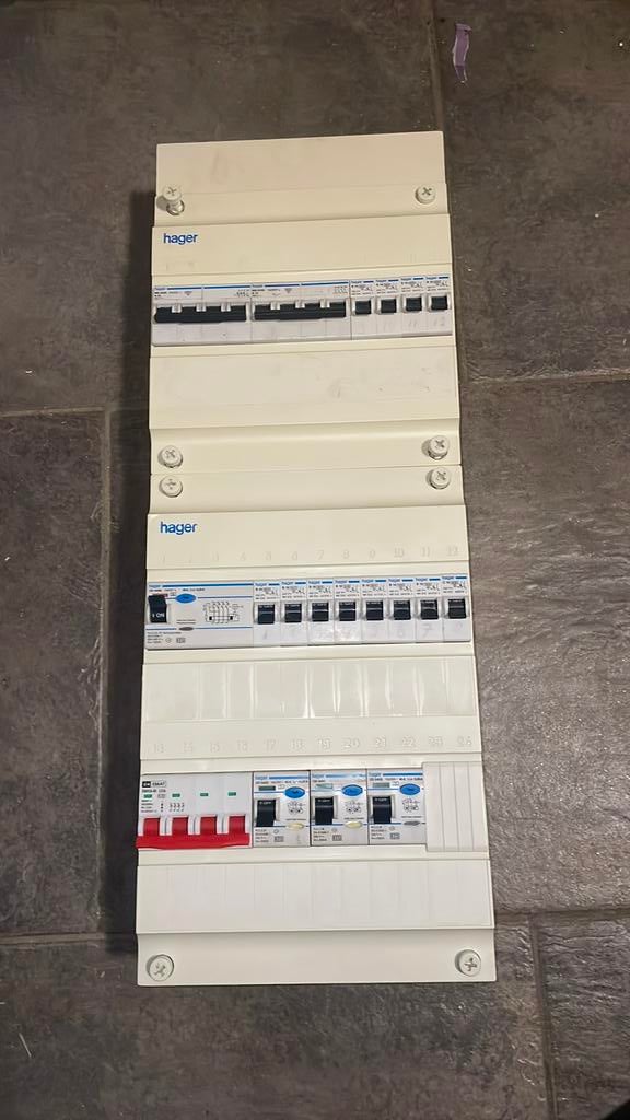 HAGER 3 fase krachtstroom 400v groepenkast, Ophalen of Verzenden, Gebruikt, Overige typen