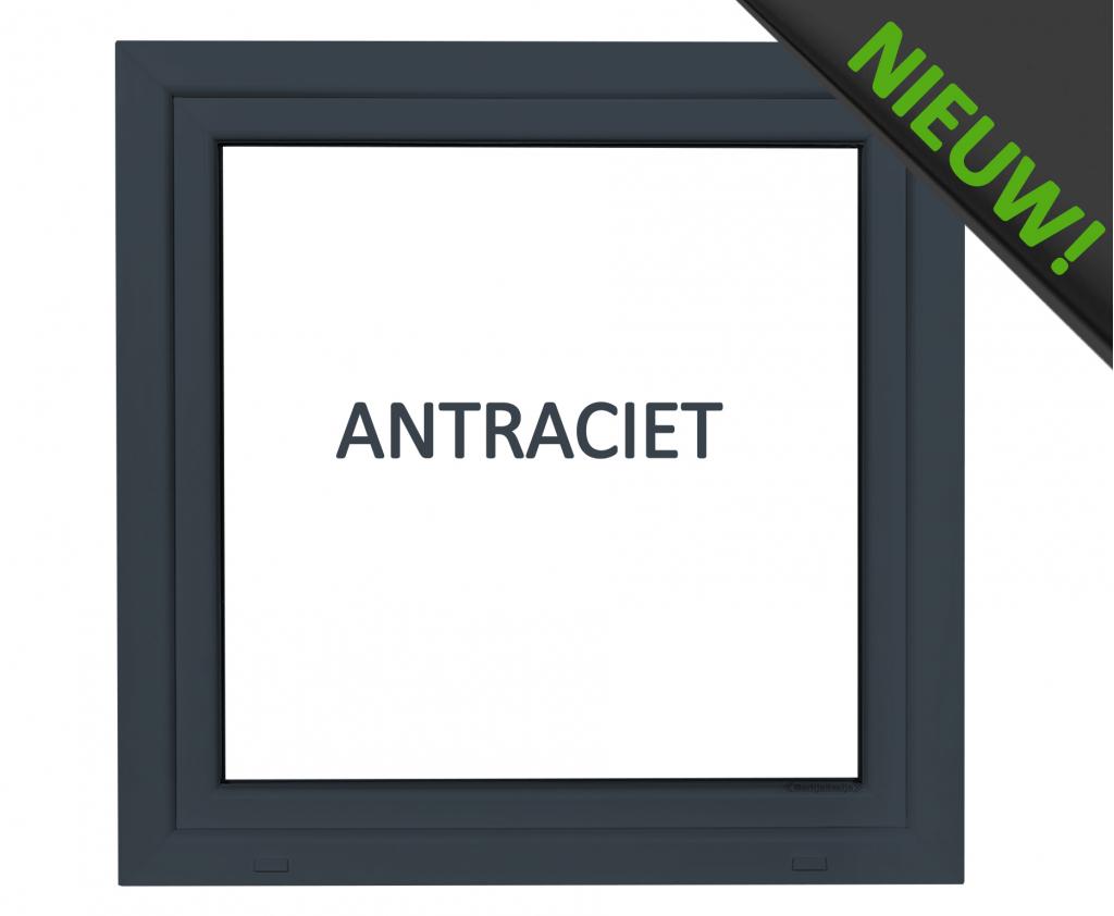 Kunststof antraciet kozijn b100 x h100 RAL7016, Kunststof, Raamkozijn, Niet ingevuld, Nieuw