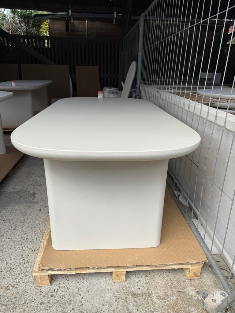 Tuintafel Deens ovaal beige eco composiet 200 cm B keus