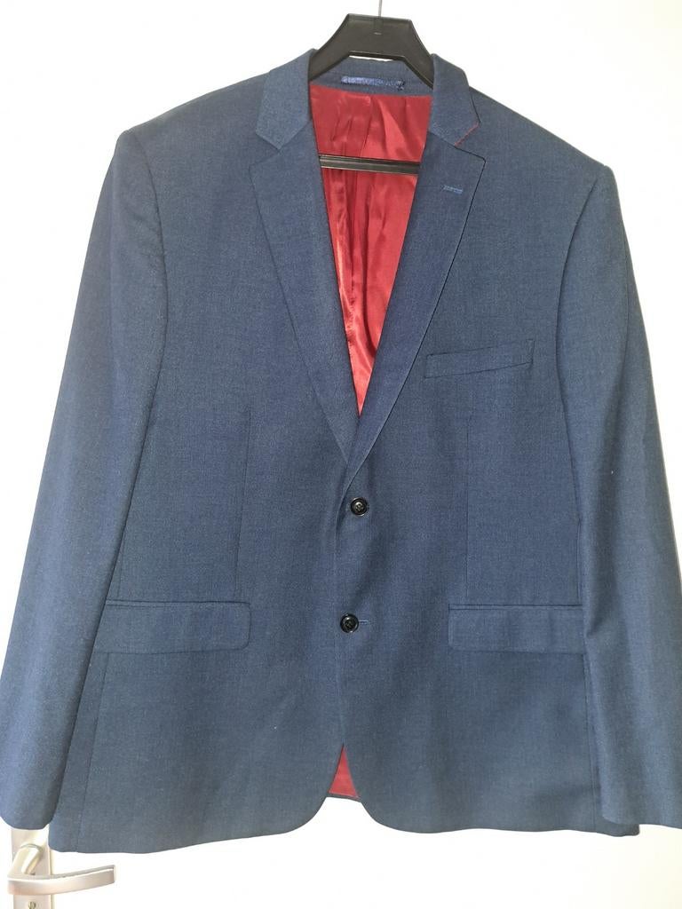 Blauw colbert Maat 54, Ophalen of Verzenden, Gedragen, Maat 52/54 (L), Blauw