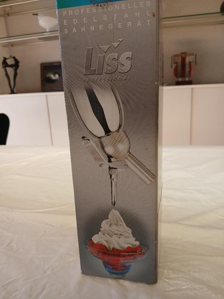 Liss slagroomspuit - kidde. rvs, Ophalen of Verzenden, Nieuw, Metaal, Zilver