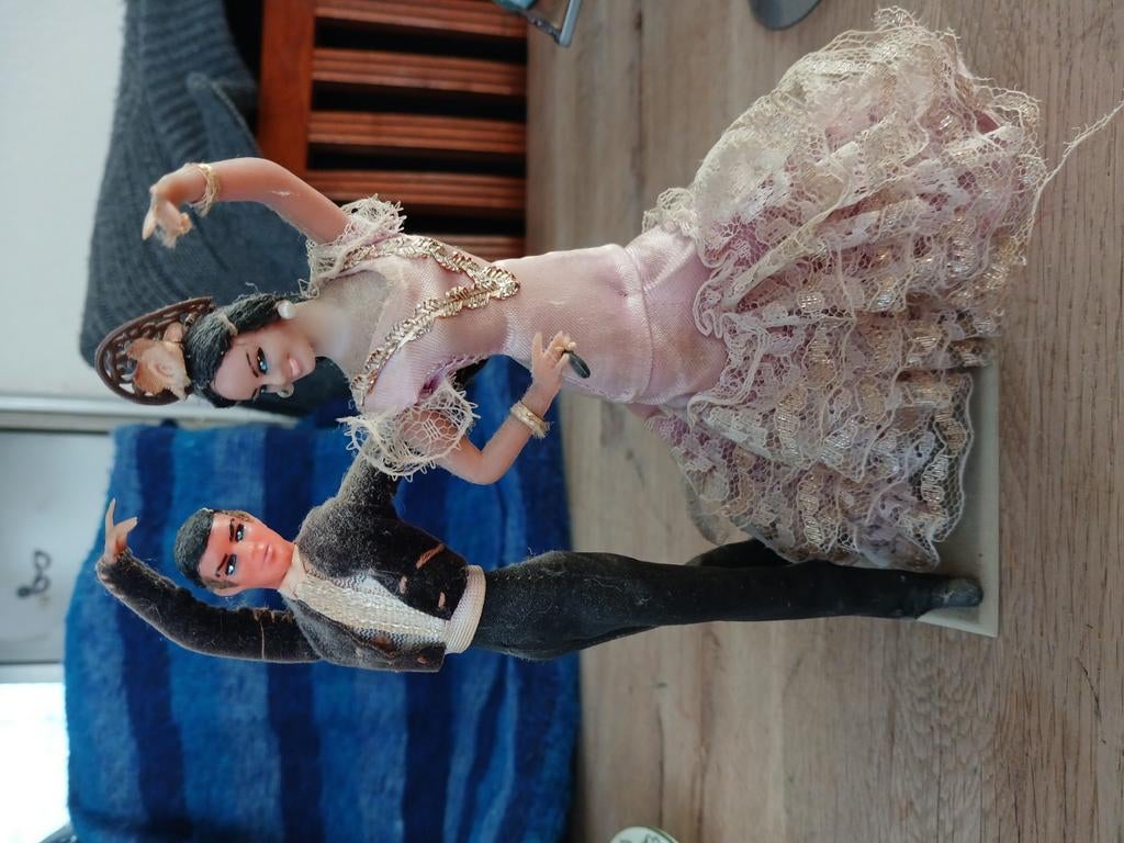 Marin chiclana Spaanse flamenco dans couple vintage 70 jaren, Verzamelen, Poppen, Ophalen of Verzenden, Gebruikt