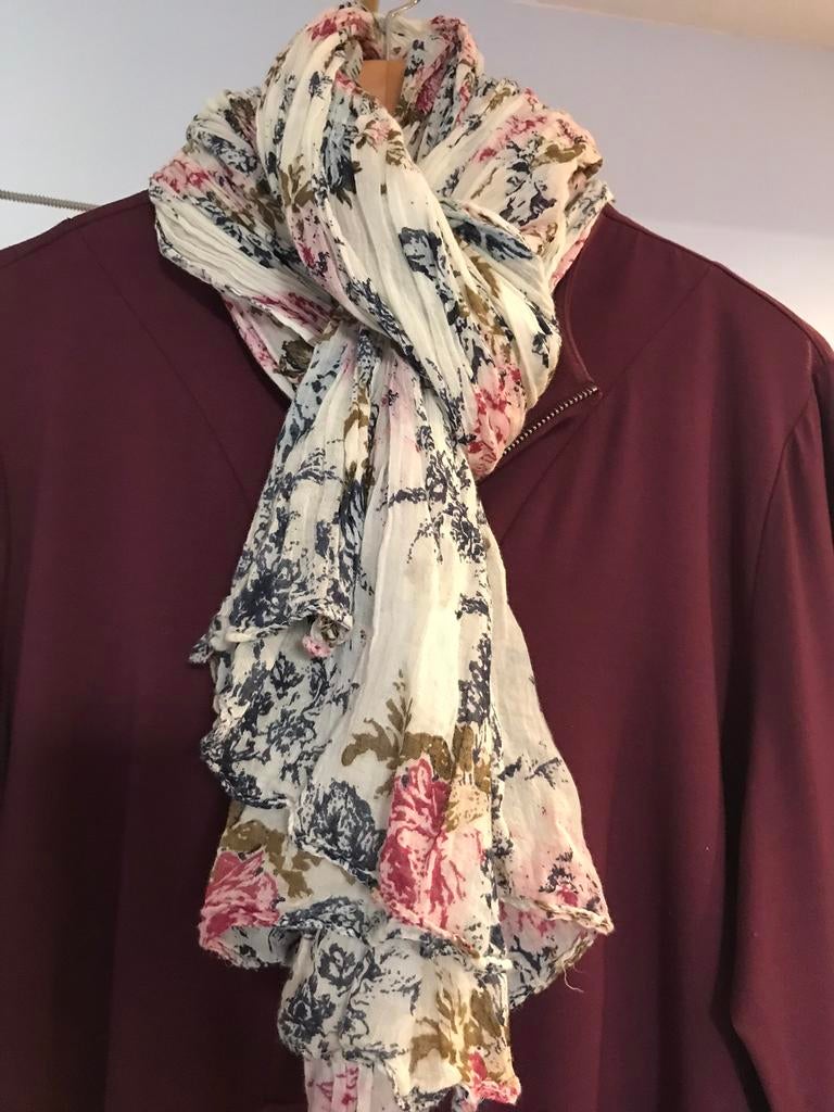 Blouse (Bordeaux) ➕ bijpassende sjaal, Ophalen of Verzenden, Gedragen, Maat 42/44 (L), Overige kleuren