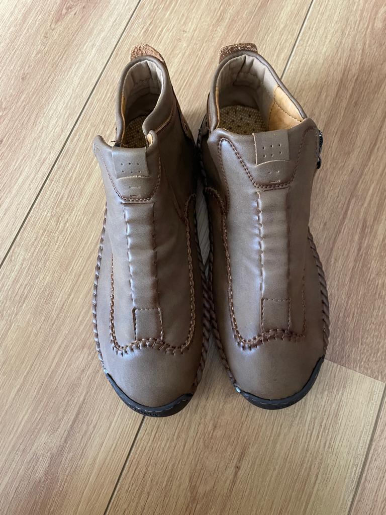 Schoen, Ophalen, Bruin, Boots, Nieuw