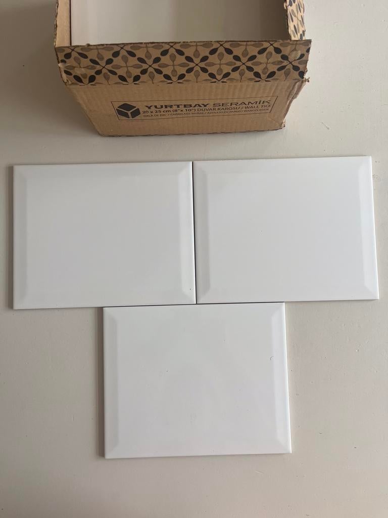 Wandtegel Facet Yurtbay wit 4 m2, Ophalen, Nieuw, 5 tot 10 m², 20 tot 40 cm