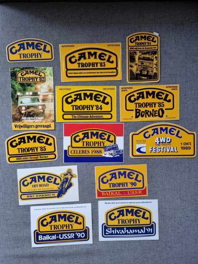 Diverse Stickers Camel Trophy, Verzamelen, Ophalen of Verzenden, Zo goed als nieuw, Merk
