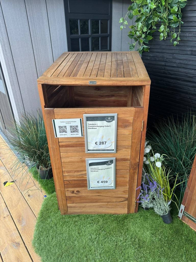 Showmodel Containerberging Tuindeco Enkel Hardhout - OP = OP, Ophalen, Zo goed als nieuw, Hout, Containerberging