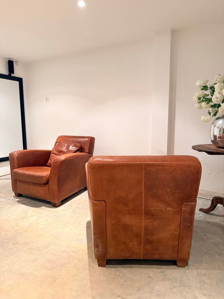 Lederen Lintelo Machalke Stoel- Prachtige Staat, Huis en Inrichting, Fauteuils, Ophalen of Verzenden, Zo goed als nieuw, Leer