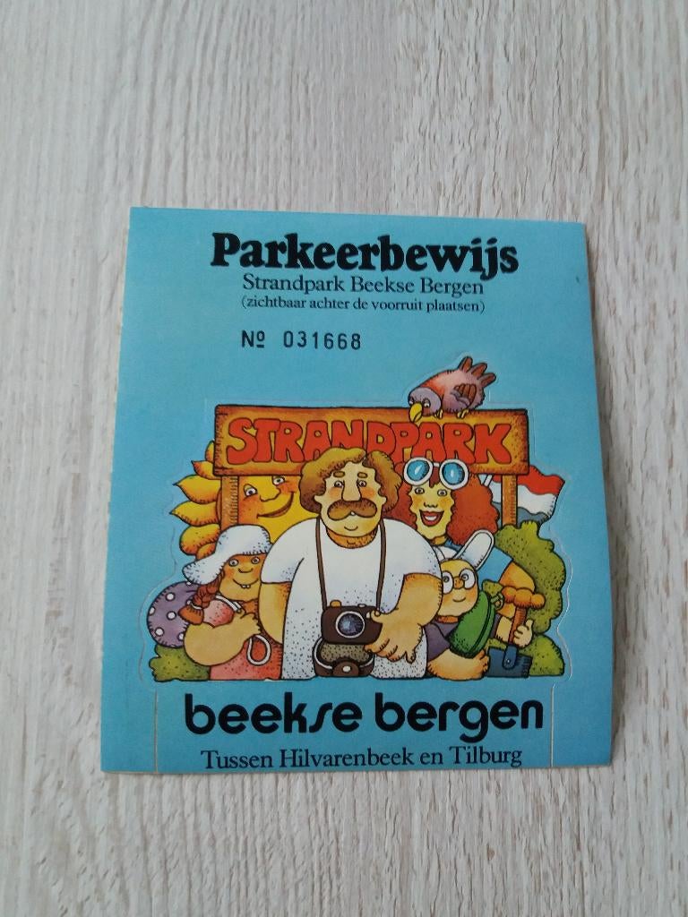 sticker Parkeerbewijs Strandpark Beekse Bergen, Ophalen of Verzenden, Zo goed als nieuw, Bedrijf of Vereniging