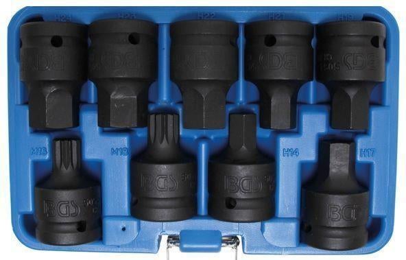 KRACHT BITDOP SET INBUS EN VEELTAND 3/4" 9-DELIG BGS, Ophalen of Verzenden, Nieuw