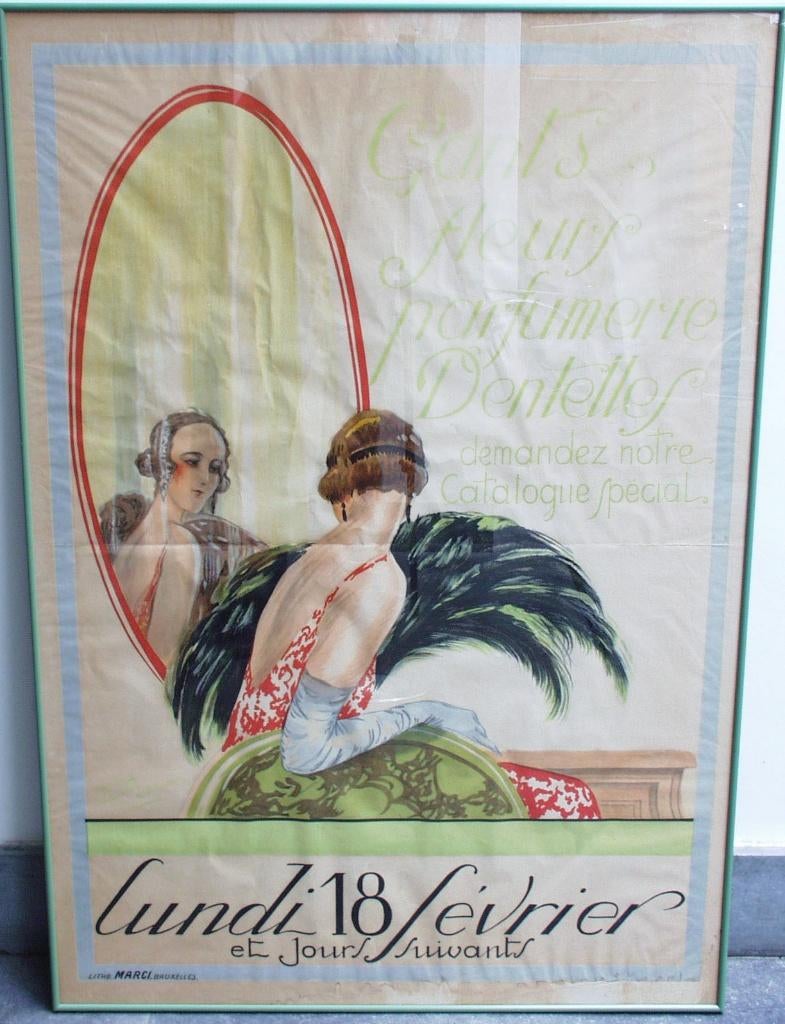 Poster Art Deco - Marcy - Brussel., Ophalen
