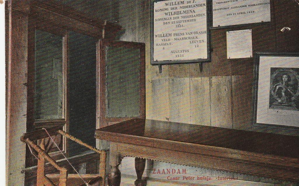 zaandam- interieur czaar peter huisje, Ophalen of Verzenden, Voor 1920, Noord-Holland