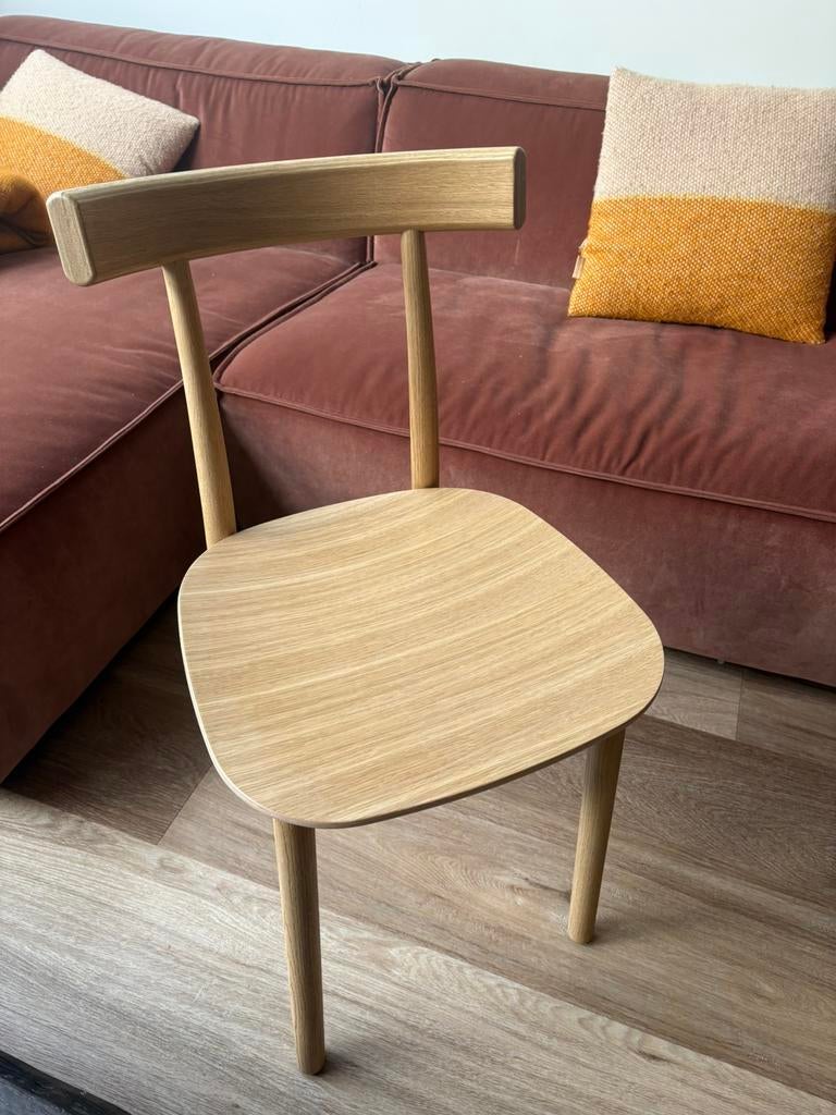 Houten eetkamerstoel (nieuw!), Huis en Inrichting, Stoelen, Zo goed als nieuw, Eén, Bruin, Ophalen