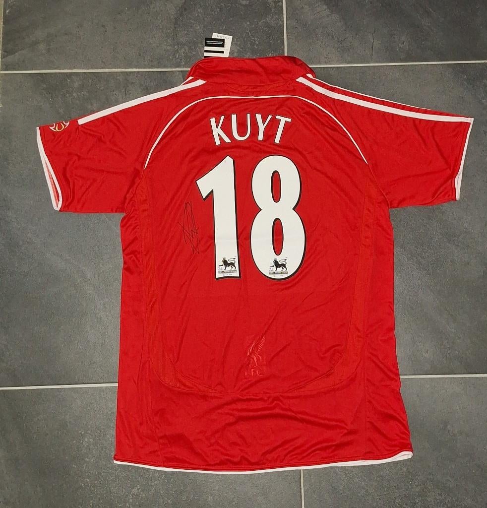 Shirt Liverpool met originele handtekening; Dirk Kuyt (2), Verzamelen, Ophalen of Verzenden, Nieuw, Buitenlandse clubs, Shirt