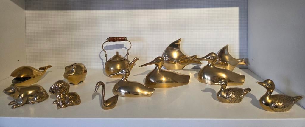 Verzameling koperen beeldjes, Ophalen of Verzenden