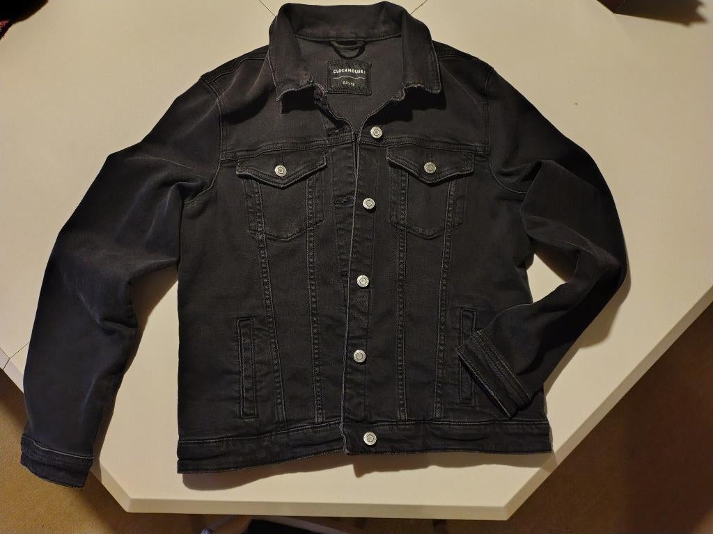 Zwart spijkerjasje, Ophalen, Zwart, Maat 42/44 (L), Nieuw