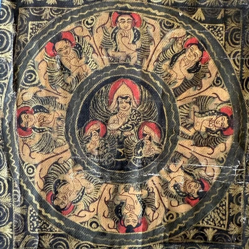 Traditionele Nepalese mandala thangka, Ophalen of Verzenden, Gebruikt