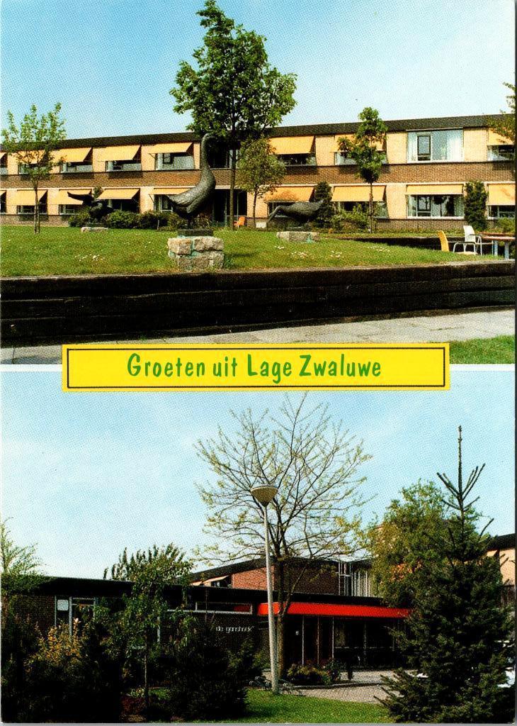 Groeten uit Lage Zwaluwe - Bejaardencentrum De Ganshoek, Ophalen of Verzenden, 1960 tot 1980, Ongelopen, Noord-Brabant