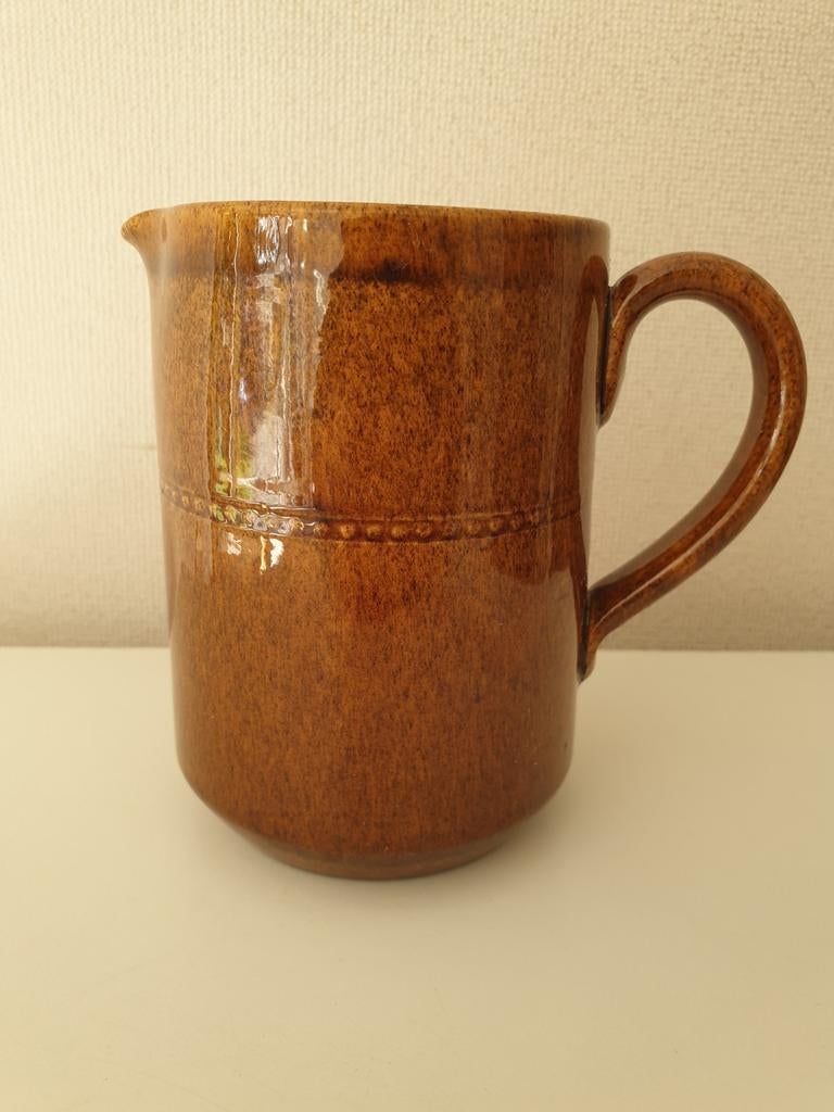 Vintage, handgemaakte Old Höganäs kan. Zweedse keramiek,, Ophalen of Verzenden