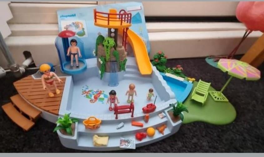 Playmobil 4858.openluchtzwembad helemaal compleet, Ophalen of Verzenden, Zo goed als nieuw, Complete set