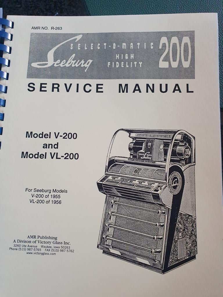 Seeburg service manual, Verzamelen, Ophalen of Verzenden, Zo goed als nieuw, 1950 tot 1960, Seeburg
