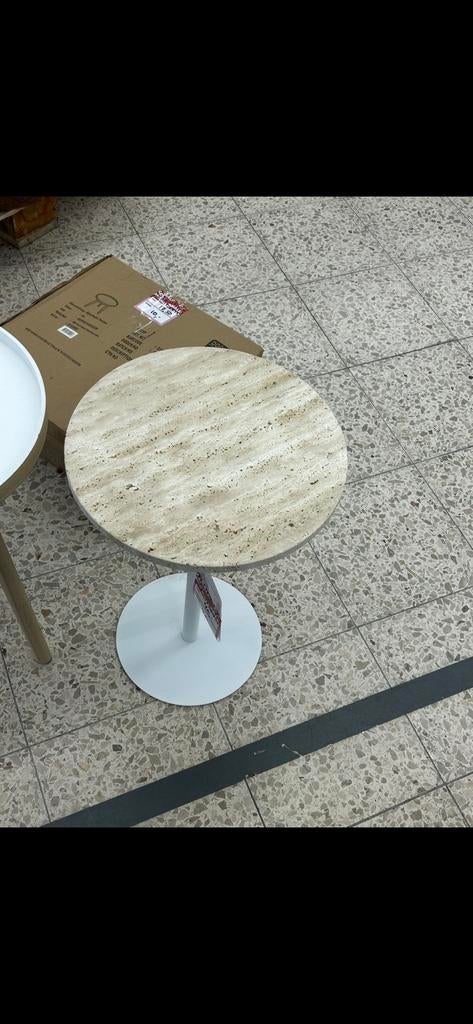 (Gezocht) Kwantum Marmer bijzettafel - Drenthe/Groningen, Ophalen, Minder dan 55 cm, Rond, Nieuw