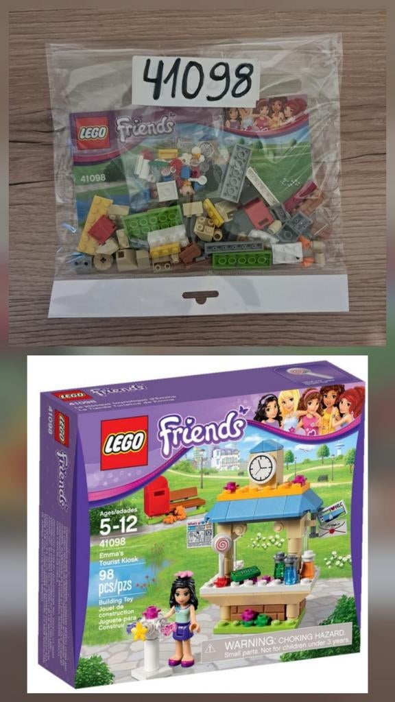LEGO Friends 41098 Emma's Tourist Kiosk, Ophalen of Verzenden, Zo goed als nieuw, Complete set, Lego