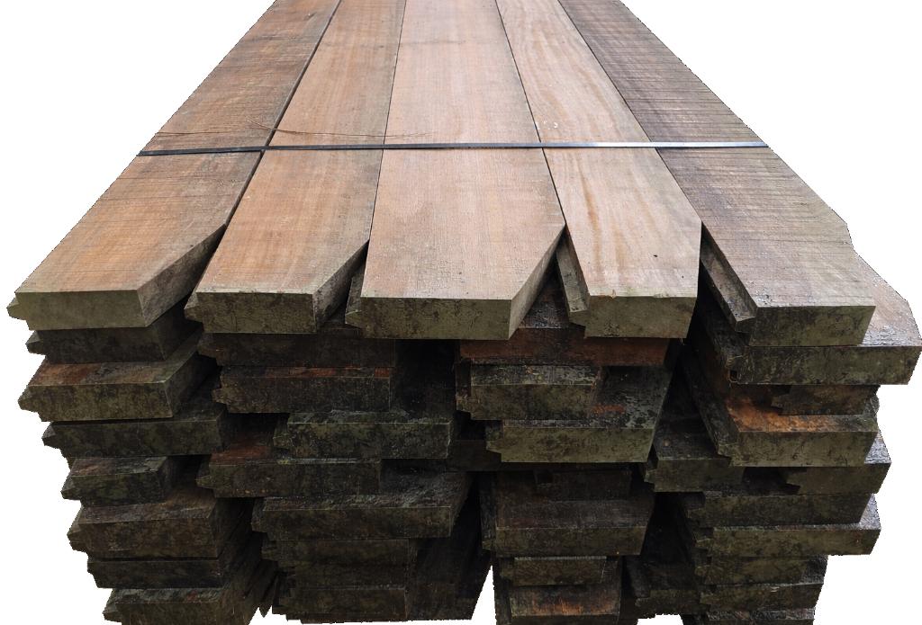 Partij 70m1 Damwandplanken 50mm Vallende Breedte 250cm Lang, Planken, Ophalen of Verzenden, Zo goed als nieuw, Hardhout