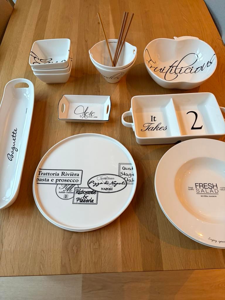 Riviera Maison Servies Collectie, Ophalen of Verzenden, Zo goed als nieuw, Bord(en), Overige stijlen